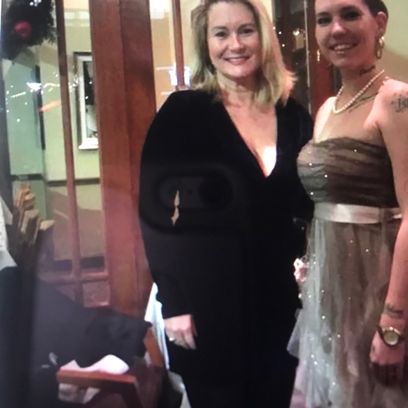 MinkPink Blue Velvet Dress - Picture 3 of 5